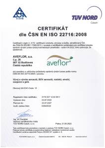 Certifikát ISO22716_2008 CZ