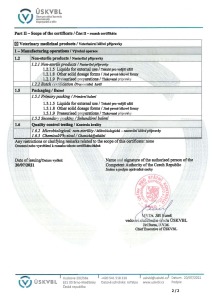 GMP Certificate 2015 (veterinary medicinal products) CZ_ENG_Strnka_2